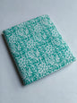 Teal Green Floral Vine Sanganeri Block Print Pure Cotton Fabric From Tulsi Prints