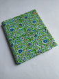 Green Floral Vine Sanganeri Hand Block Print Pure Cotton Fabric From Tulsi Prints