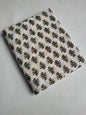 White Floral Boota Sanganeri Print Pure Cotton Fabric From Tulsi Prints