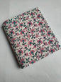 Off White Pink Floral Vine Jaipuri Hand Block Print Pure Cotton Fabric From Tulsi Prints
