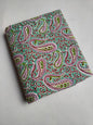 Mint Green Paisley Motif Sanganeri Print Pure Cotton Fabric From Tulsi Prints