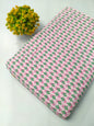 Pink Floral Screen Print Pure Cotton Fabric From Tulsi Prints