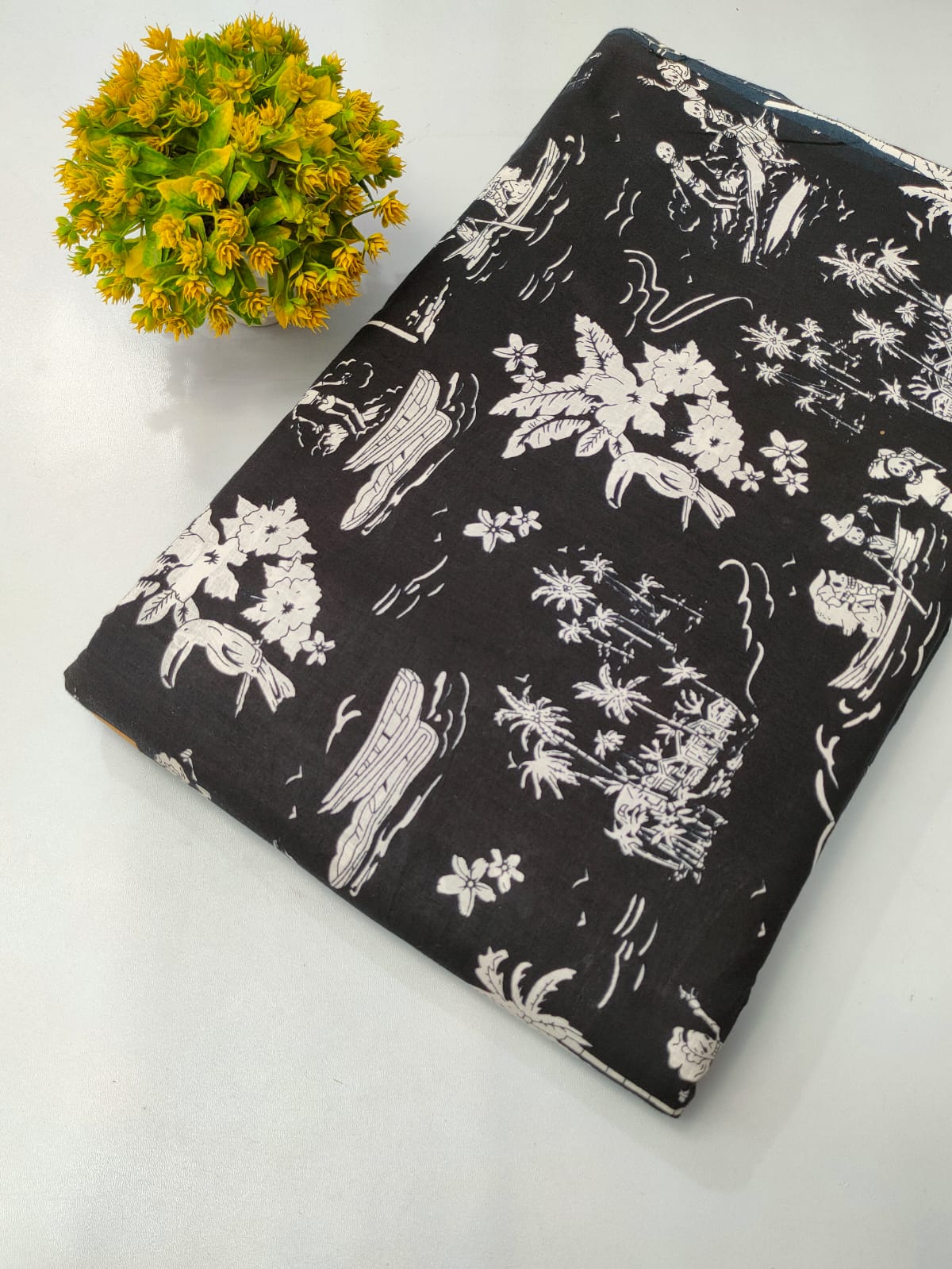 Pure Cotton Fabric Screen Printed
