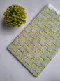 Olive Green Tree Motif Jaipuri Hand Block Print Pure Cotton Fabric From Tulsi Prints
