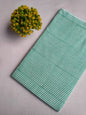 Green Striped Sanganeri Hand Block Print Pure Cotton Fabric From Tulsi Prints