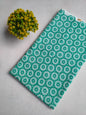 Teal Green Floral Booti Sanganeri Hand Block Print Pure Cotton Fabric From Tulsi Prints