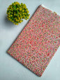 Peach Floral Vine Jaipuri Hand Block Print Pure Cotton Fabric From Tulsi Prints