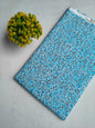 Sky Blue Floral Vine Sanganeri Hand Block Print Pure Cotton Fabric Fabric From Tulsi Prints