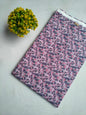 Lavender Floral Block Print Pure Cotton Fabric From Tulsi Prints