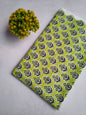 Lime Green Floral Boota Sanganeri Print Pure Cotton Fabric From Tulsi Prints