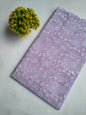 Lavender Floral Vine Sanganeri Block Print Pure Cotton Fabric From Tulsi Prints